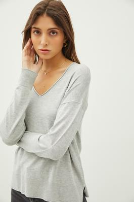 SOFT TOUCH DROPPED SHOULDER SWEATER TOP