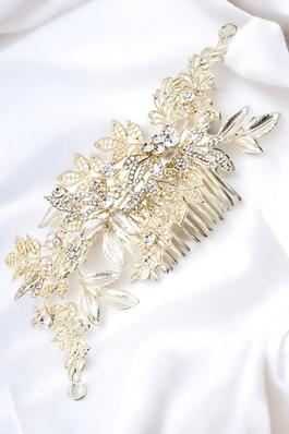 Floral Vine Crystal Accent Hair Comb Insert