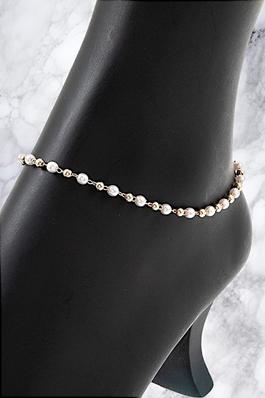 PEARL BEAD CHAIN ANKLET