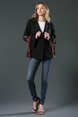 Solid Cozy Long Sleeves Detail Women Blazer