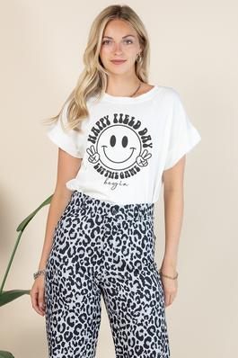 Happy Field Day Print Casual Tee 