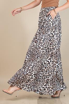 Animal Cheetah Print Wide Leg Palazzo Pants