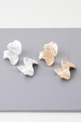 Shiny Triple Monstera Leaf Dangle Earrings