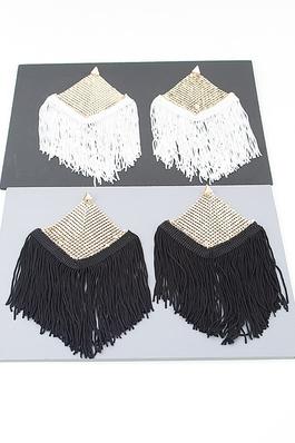 Multi Diamond Cut Sequin Curtain Earrings