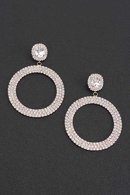 Luxury Rhinestone Circular Earrings