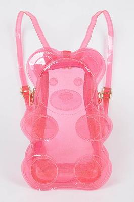 Transparent Teddy Bear Backpack