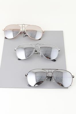 Delicate Metal Tinted Aviator Sunglasses