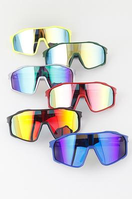 Bulky Polarized Shield Sunglasses