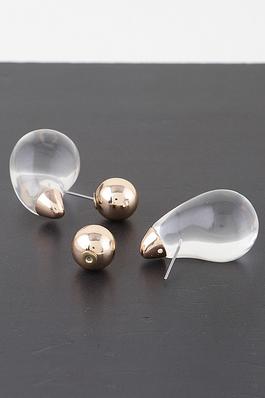 Transparent Teardrop Stud Earrings