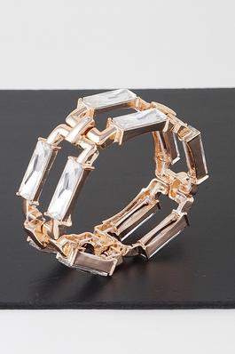 Double Crystal Link Chain Bracelet