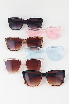Sharp Cateye Box Gradient Sunglasses