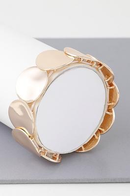 Shiny Flat Disc Plate Bracelet
