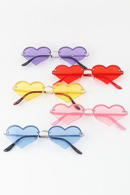 Bright Beaded Heart Sunglasses