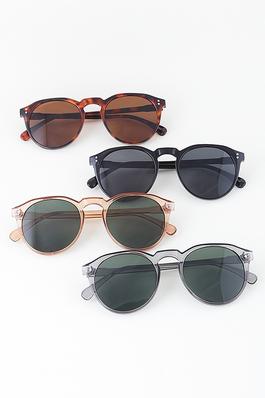 Double Bolted Round Sunglasses
