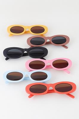 Retro Bright Comic Oval Sunglasses