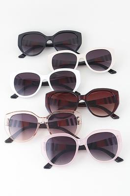 Multi Stripe Clear Gradient Sunglasses