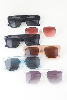 Straight Clear N Matte Box Sunglasses