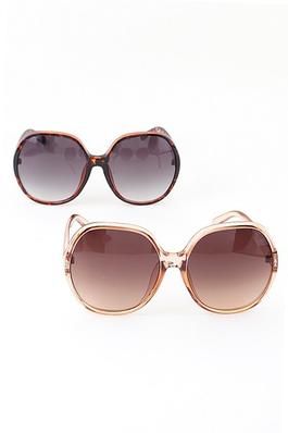 Oversized Trendy Round Sunglasses Set