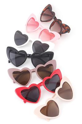 Kid Size Heart Shape Sunglasses Set