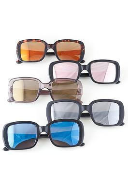Mirror Square Sunglasses Set