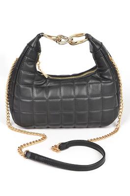 Quilted Top Handle Convertible Swing Bag