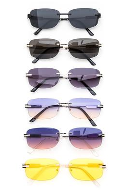 Rimless Skinny Unisex Sunglasses Set