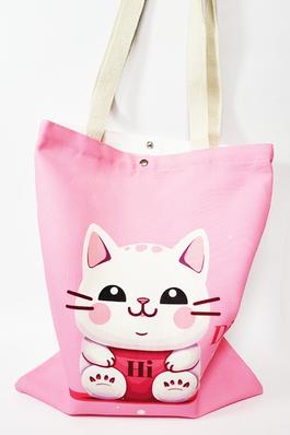 Kitten Design Canvas Tote Bag