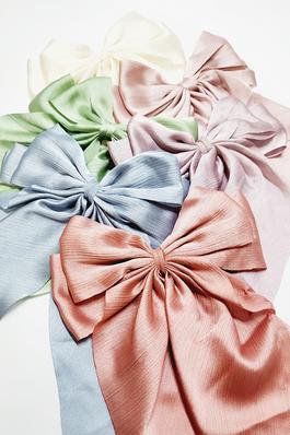 Large Size Dull Spring Tone Long Tail Hair Bow