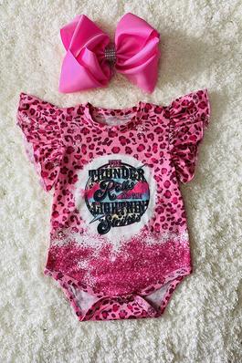 THE THUNDER ROLLS...pink cheetah baby onesie