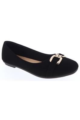 ROUND TOE BALLET FLAT WITH BUCKLE