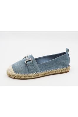 CANVAS UPPER ESPADRILLE FLAT WITH D-RING BUCKLE