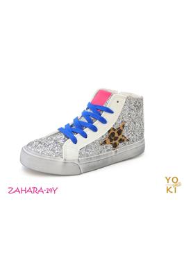GLITTER HIGH TOW LACE UP GIRLS FASHION SNEAKER