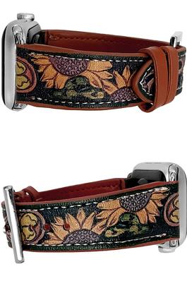 SUNFLOWER CACTUS LEATHER BUCKLE APPLE WATCH BAND
