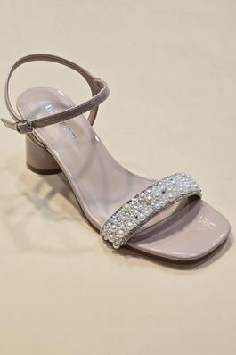 Ankle Strap, Pearl, High Heel