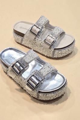 Open Toe, Pearl, Platform, Sandals