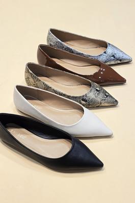 CASUAL POINTED TOE, SLIP ON FLATS