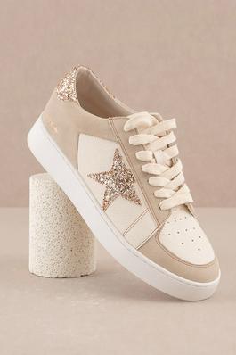 GLITTER STAR SNEAKER, LOW TOP, LACE UP