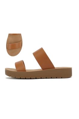 TWO STRAP, SLIP ON CASUAL SANDAL