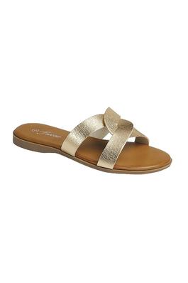 INTERTWINED STRAP, SLIP ON FLAT SANDALS