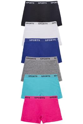 12pcs Cotton Sports Boy Shorts Panty