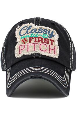 CLASSY UNTIL FIRST PITCH Vintage Cap