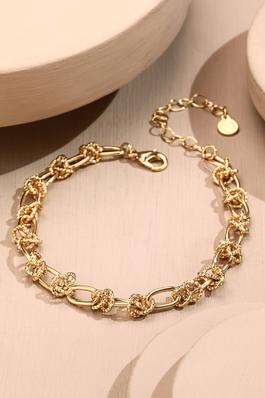 Knotted Chain Link Bracelet