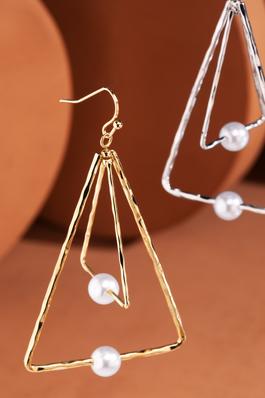 Layered Triangular Wire Earrings