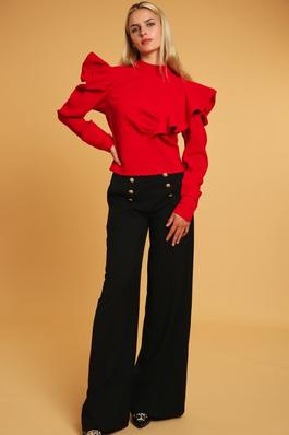 Puff Sleeve Solid Top