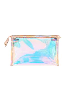 IRIDESCENT HOLOGRAHIC COSMETIC POUCH