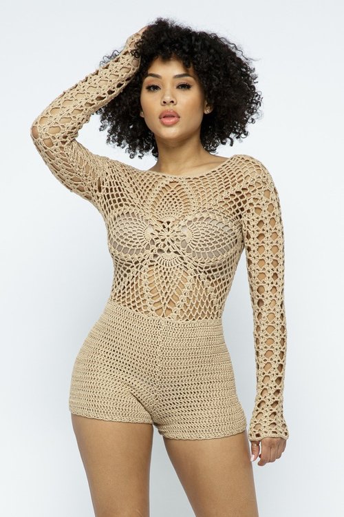 The Anemone Mesh Bodysuit Crochet Pattern 