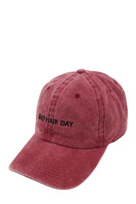 BAD HAIR DAY Embroidered Pigment Baseball Cap