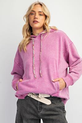 MINERAL WASHED HOODIE PULLOVER