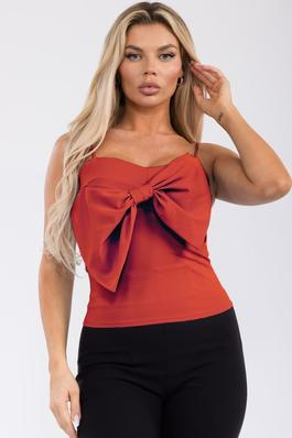 SOLID BOW BLOUSE