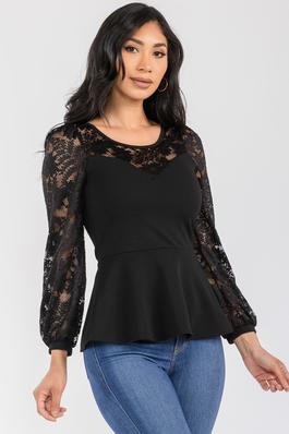 SOLID LACE TOP